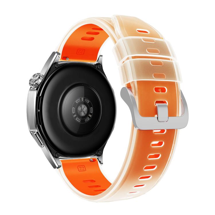 22mm Transparent Jelly Two Color Silicone Watch Band