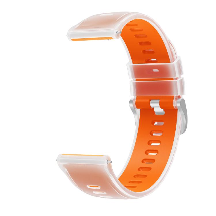 22mm Transparent Jelly Two Color Silicone Watch Band