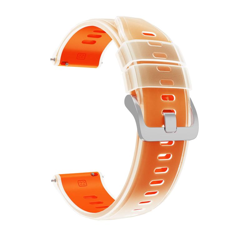 22mm Transparent Jelly Two Color Silicone Watch Band