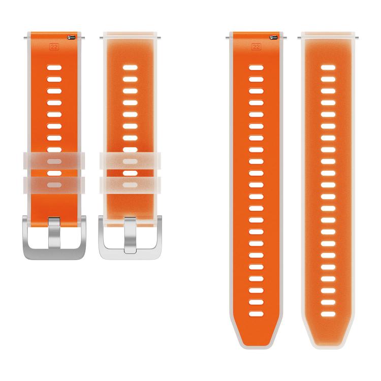 22mm Transparent Jelly Two Color Silicone Watch Band