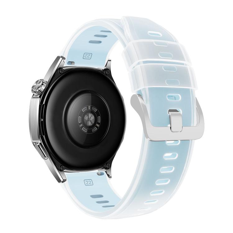 22mm Transparent Jelly Two Color Silicone Watch Band