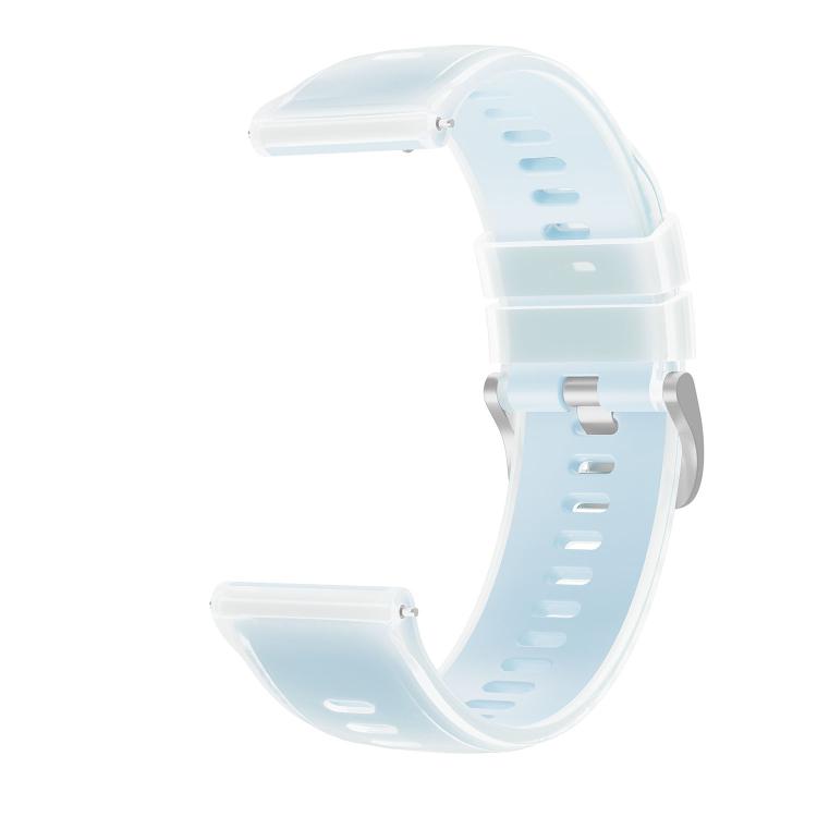 22mm Transparent Jelly Two Color Silicone Watch Band