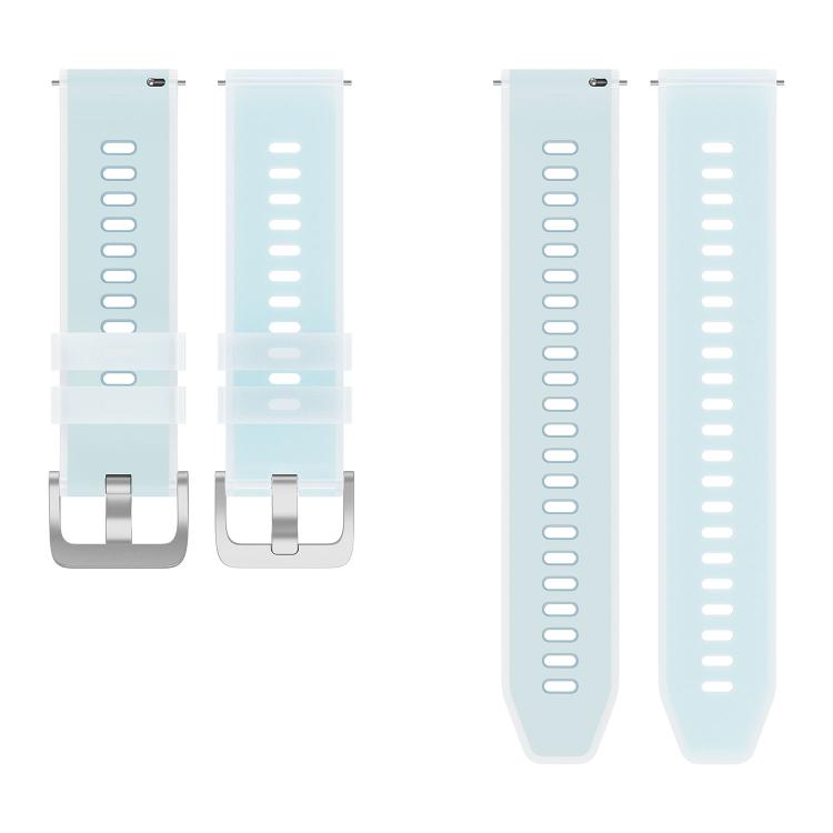 22mm Transparent Jelly Two Color Silicone Watch Band