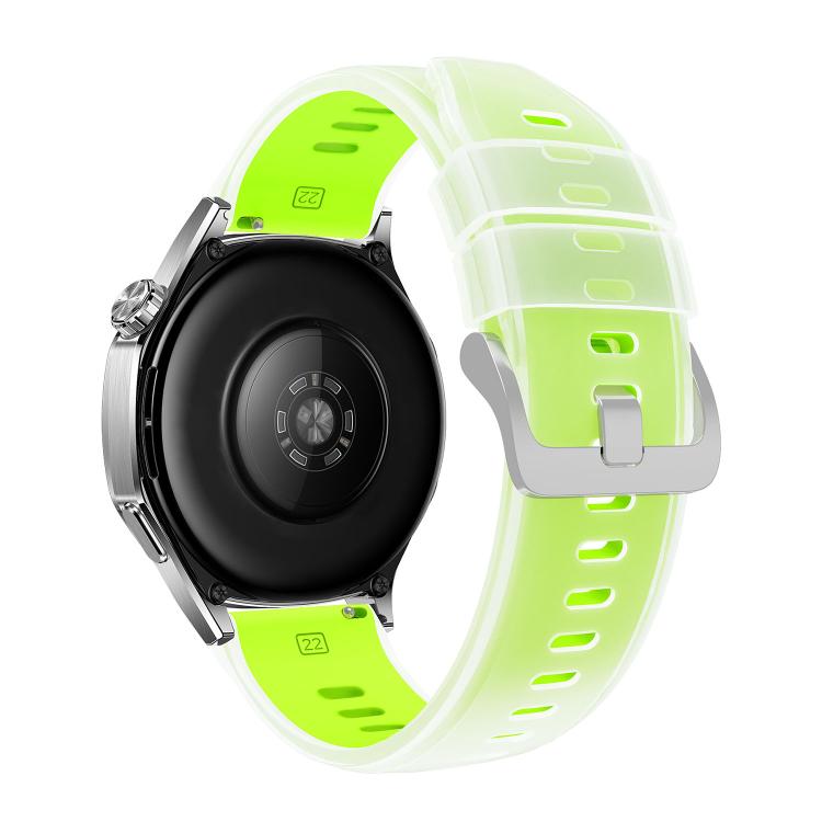 22mm Transparent Jelly Two Color Silicone Watch Band