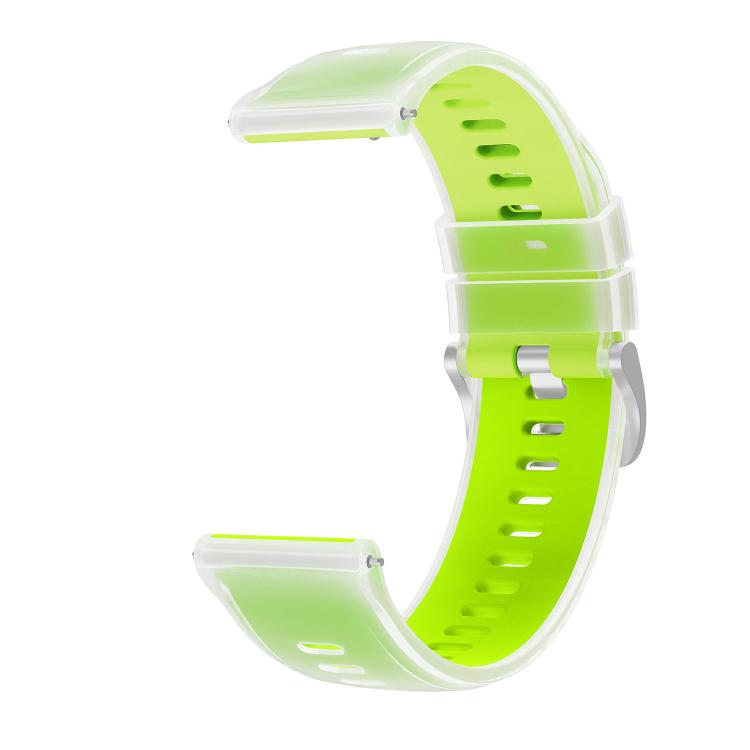 22mm Transparent Jelly Two Color Silicone Watch Band