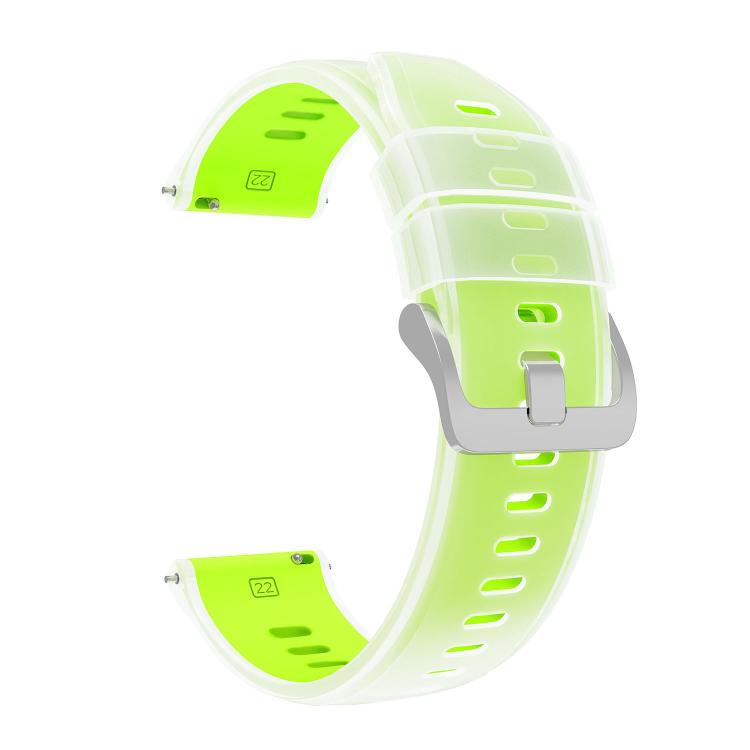 22mm Transparent Jelly Two Color Silicone Watch Band