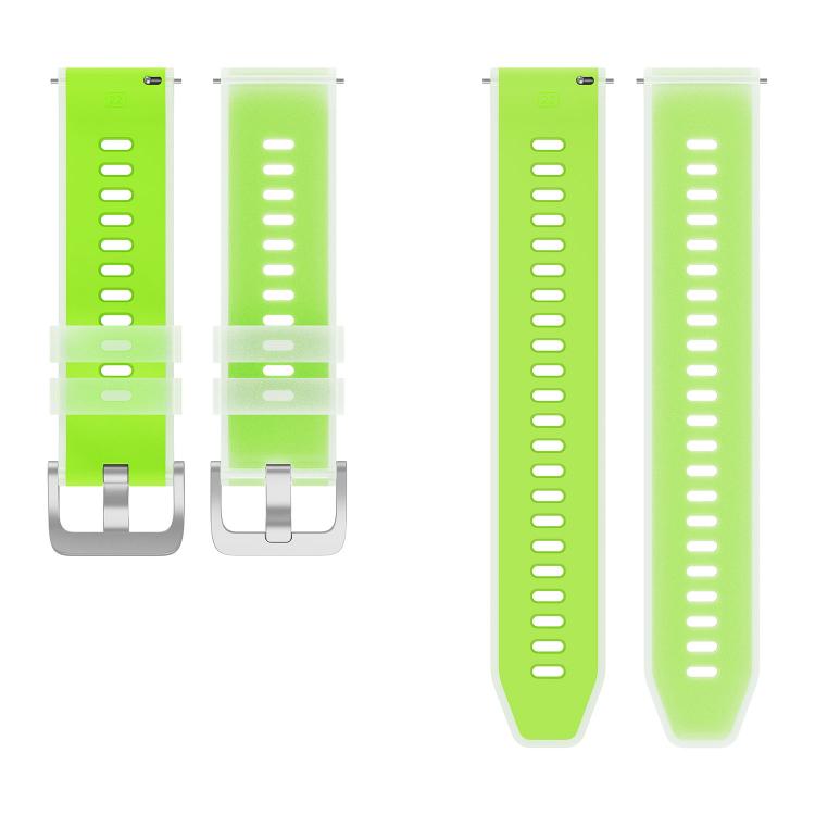 22mm Transparent Jelly Two Color Silicone Watch Band