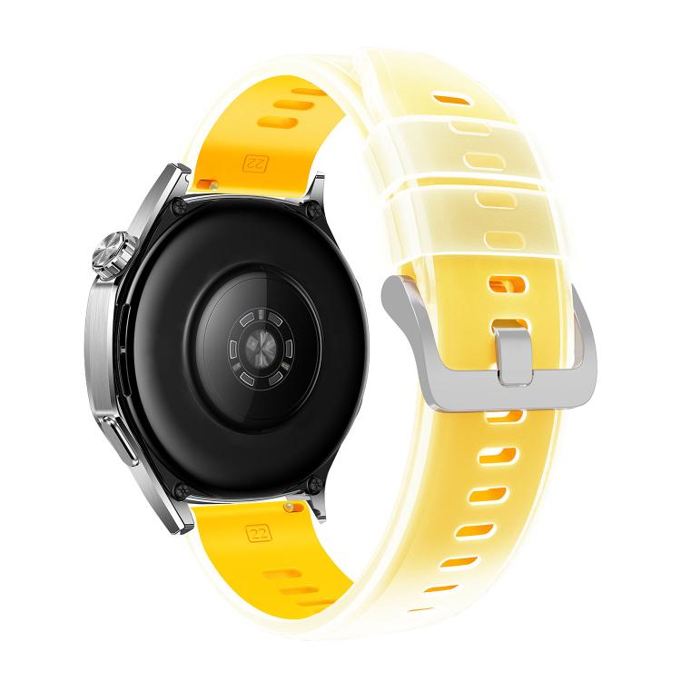 22mm Transparent Jelly Two Color Silicone Watch Band