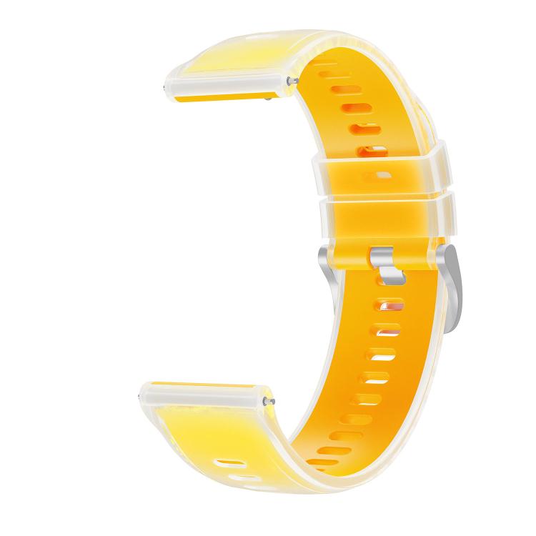 22mm Transparent Jelly Two Color Silicone Watch Band