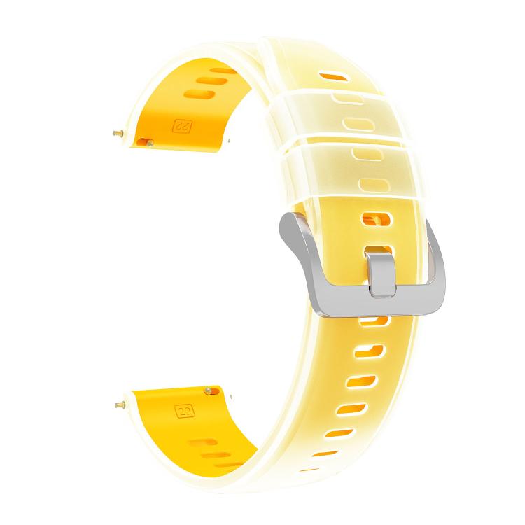 22mm Transparent Jelly Two Color Silicone Watch Band