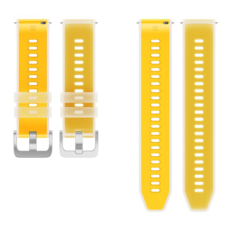22mm Transparent Jelly Two Color Silicone Watch Band