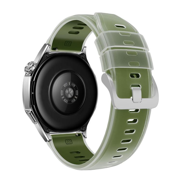 22mm Transparent Jelly Two Color Silicone Watch Band