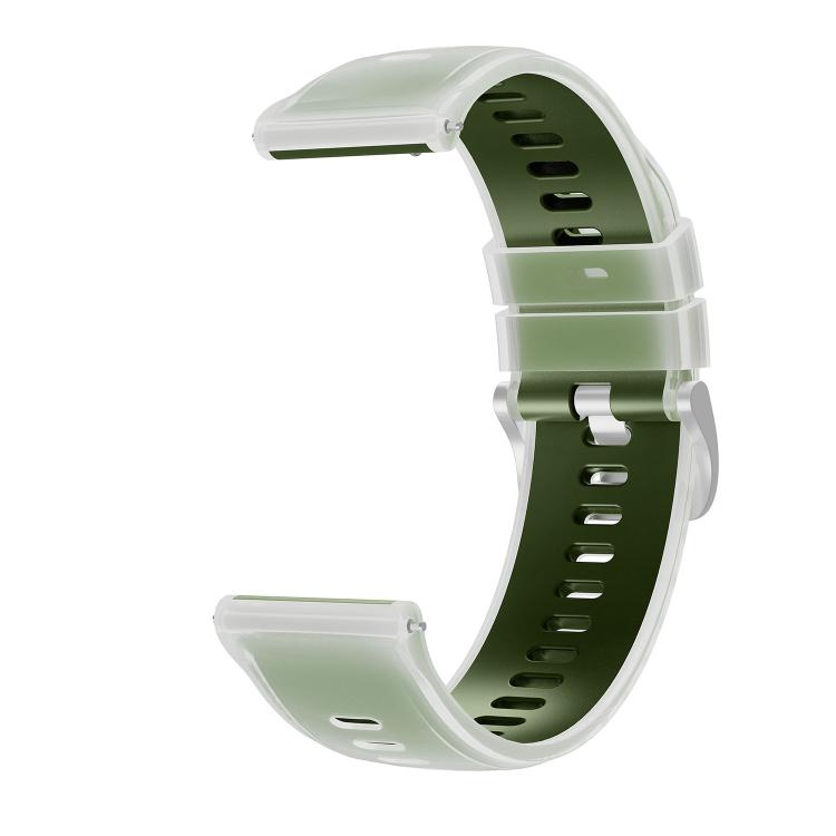 22mm Transparent Jelly Two Color Silicone Watch Band