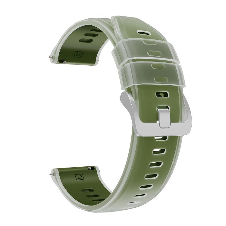 22mm Transparent Jelly Two Color Silicone Watch Band