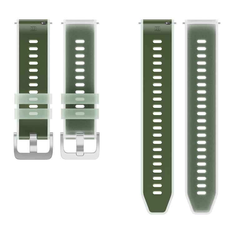 22mm Transparent Jelly Two Color Silicone Watch Band