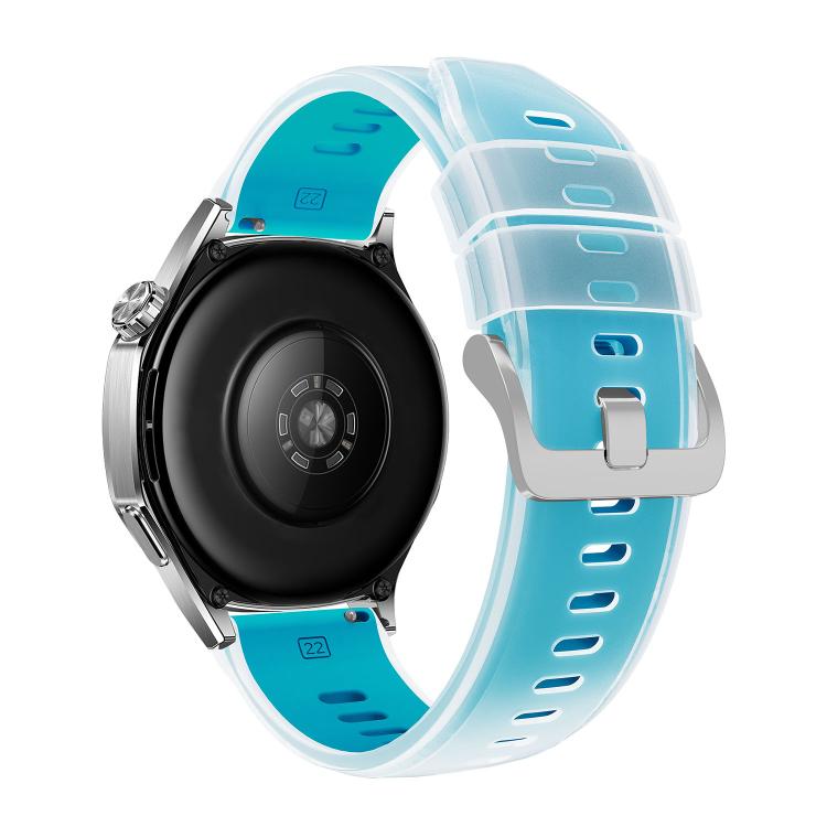 22mm Transparent Jelly Two Color Silicone Watch Band