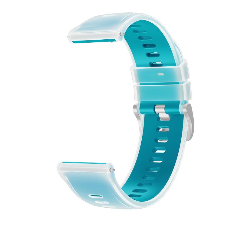 22mm Transparent Jelly Two Color Silicone Watch Band