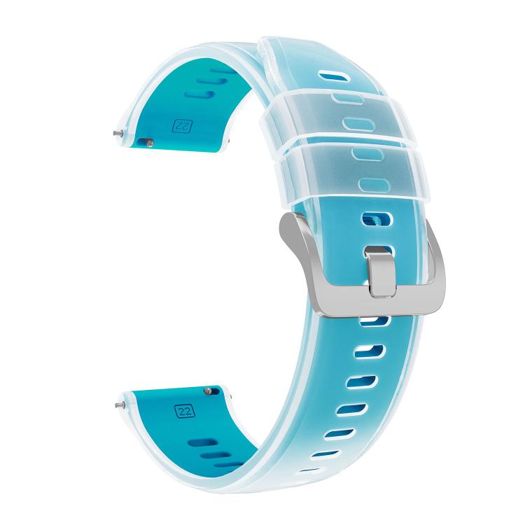 22mm Transparent Jelly Two Color Silicone Watch Band