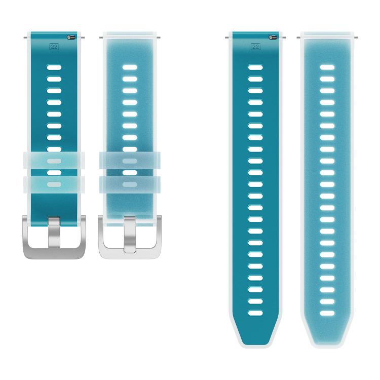 22mm Transparent Jelly Two Color Silicone Watch Band