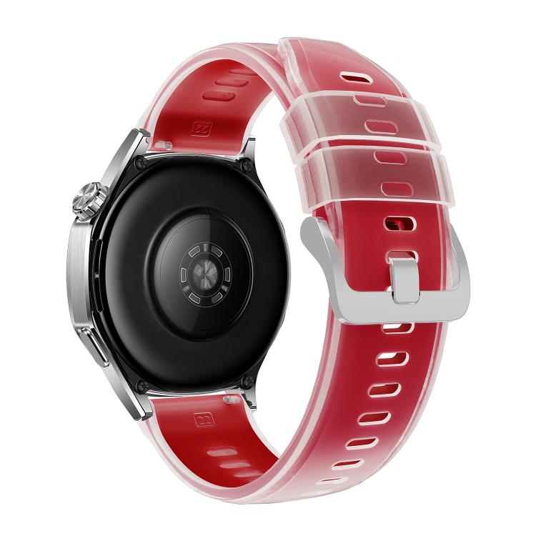 22mm Transparent Jelly Two Color Silicone Watch Band