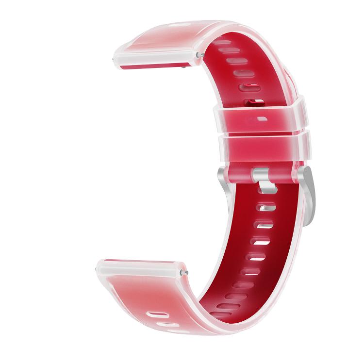 22mm Transparent Jelly Two Color Silicone Watch Band
