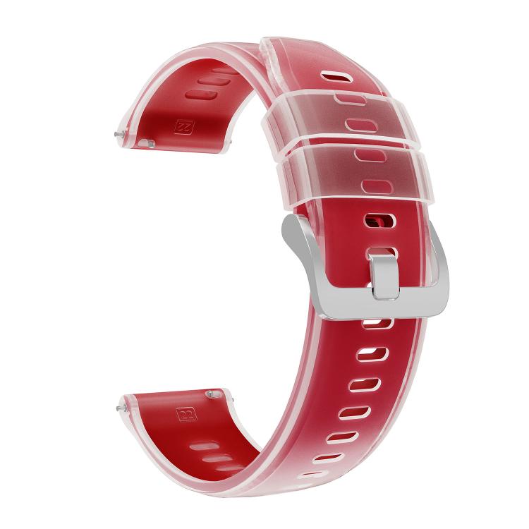 22mm Transparent Jelly Two Color Silicone Watch Band