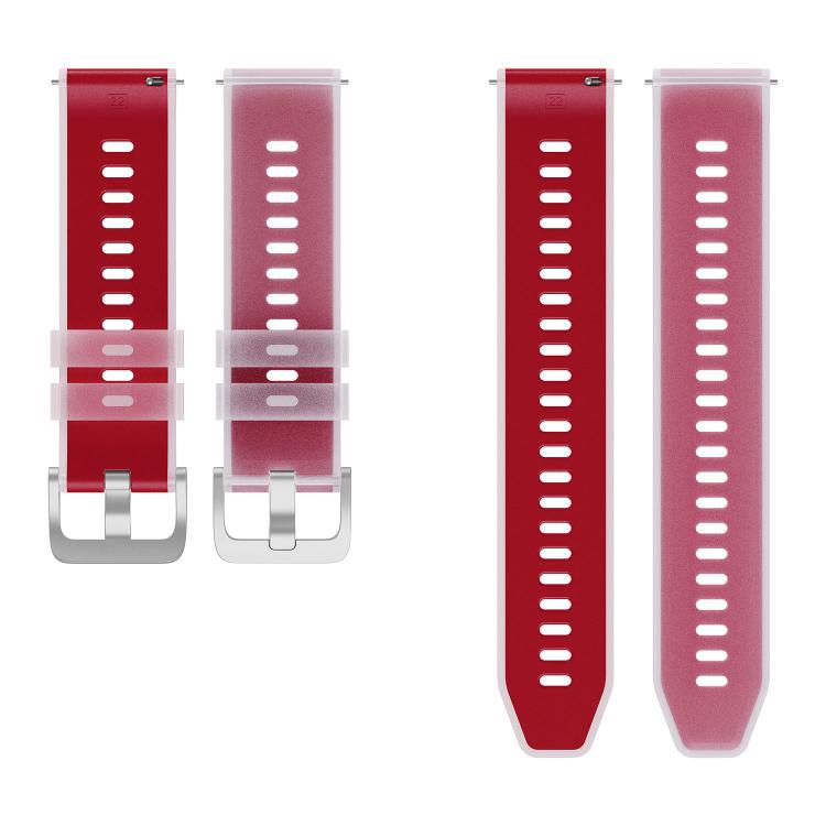 22mm Transparent Jelly Two Color Silicone Watch Band