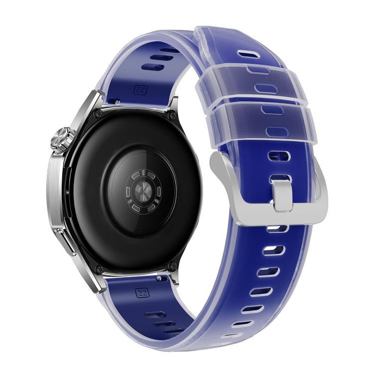 22mm Transparent Jelly Two Color Silicone Watch Band