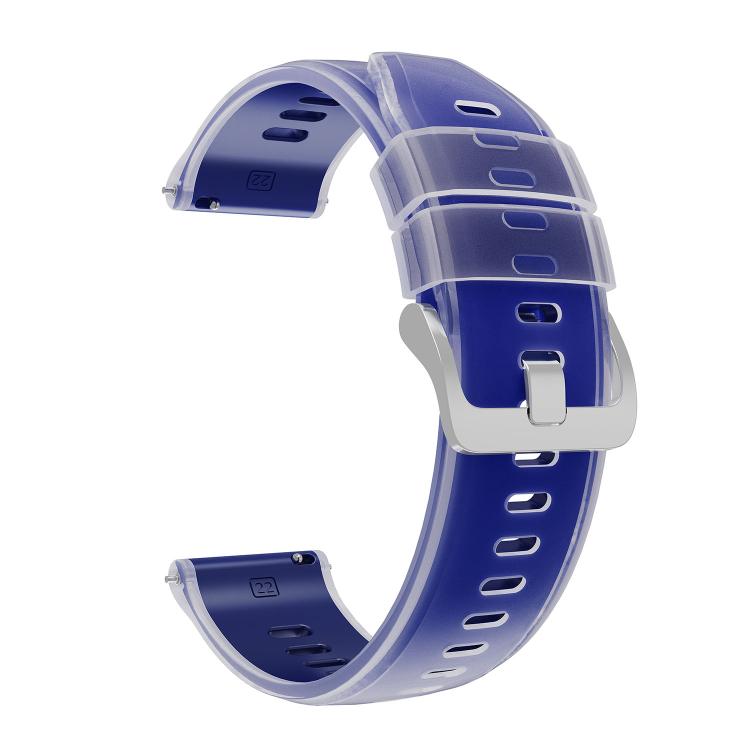 22mm Transparent Jelly Two Color Silicone Watch Band