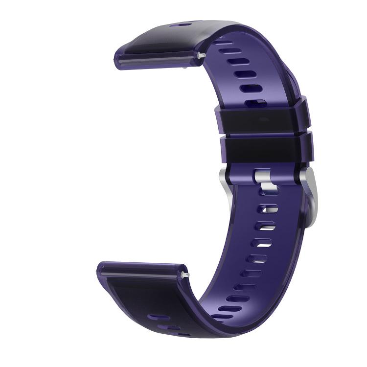 22mm Transparent Jelly Two Color Silicone Watch Band