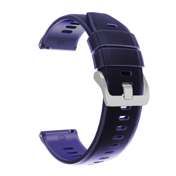 22mm Transparent Jelly Two Color Silicone Watch Band