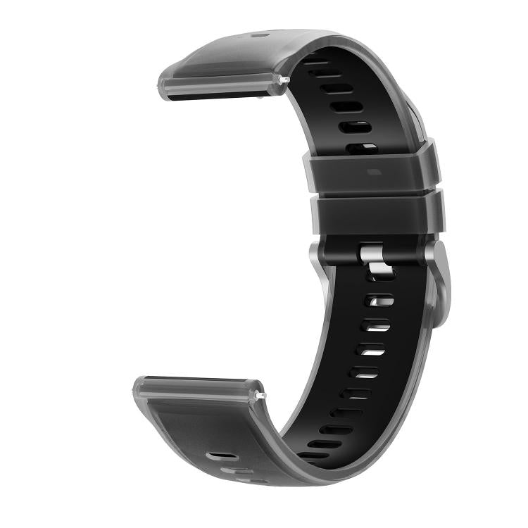 22mm Transparent Jelly Two Color Silicone Watch Band