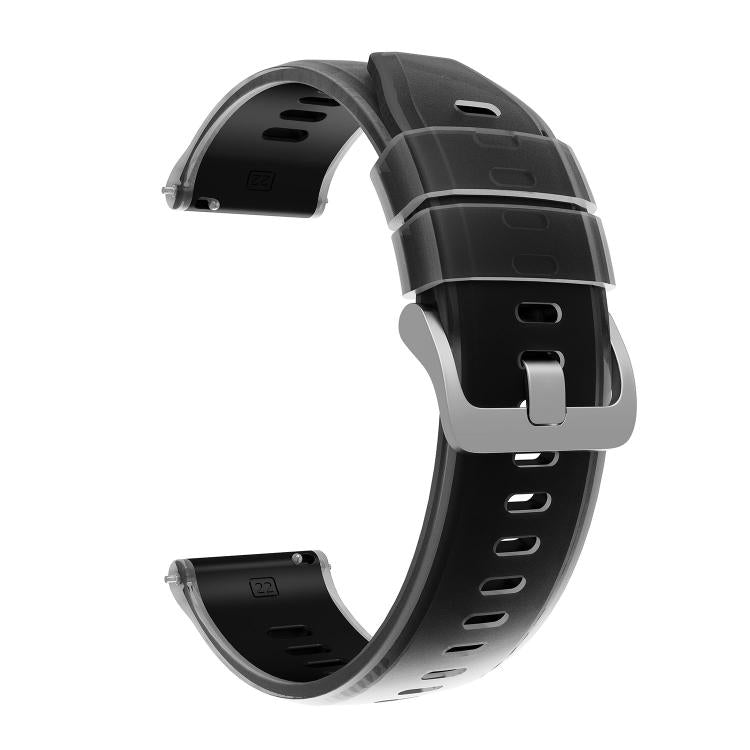 22mm Transparent Jelly Two Color Silicone Watch Band