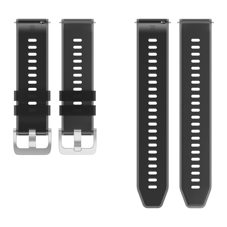 22mm Transparent Jelly Two Color Silicone Watch Band