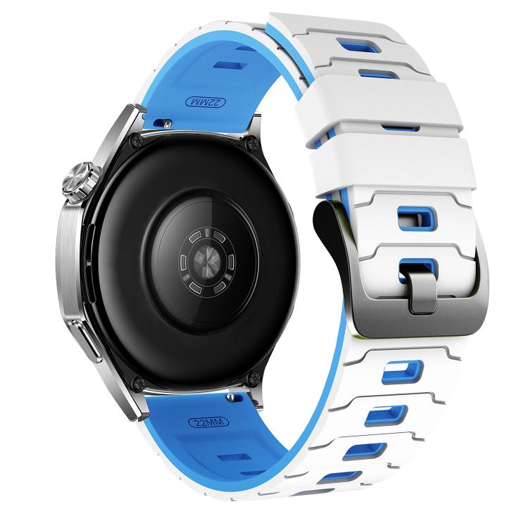 22mm Armour Texture Two Color Silicone Watch Band