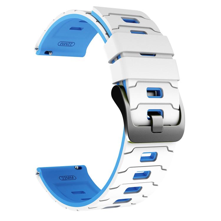 22mm Armour Texture Two Color Silicone Watch Band