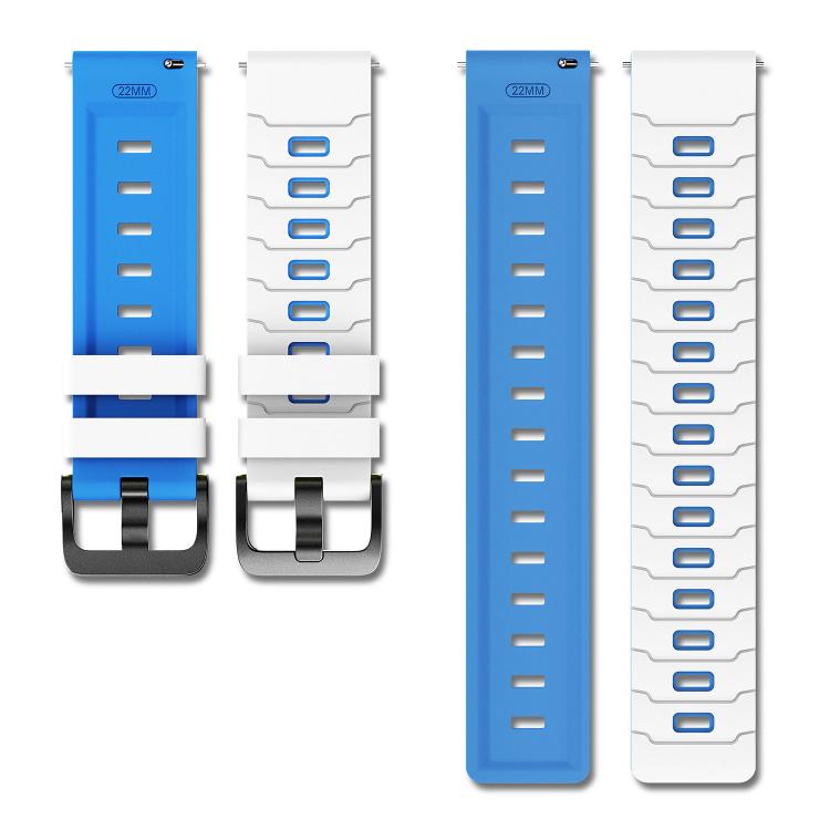 22mm Armour Texture Two Color Silicone Watch Band