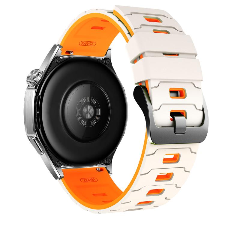 22mm Armour Texture Two Color Silicone Watch Band