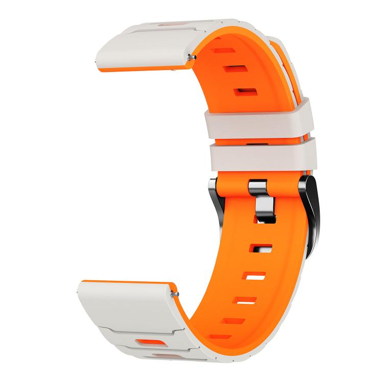 22mm Armour Texture Two Color Silicone Watch Band