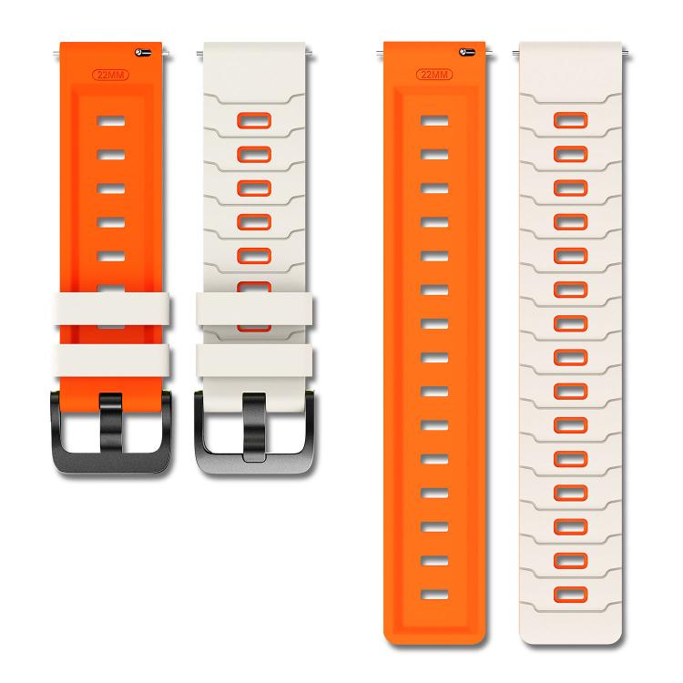22mm Armour Texture Two Color Silicone Watch Band