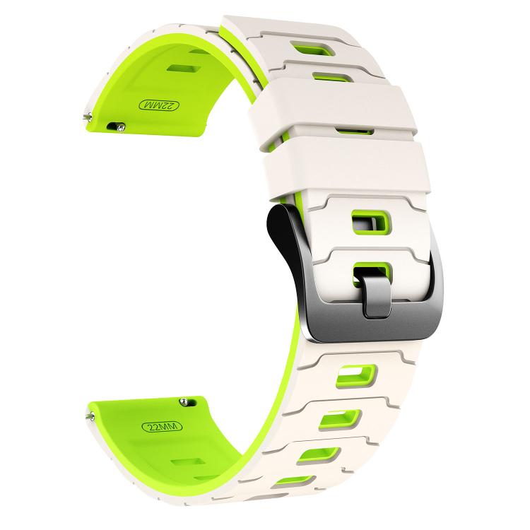 22mm Armour Texture Two Color Silicone Watch Band