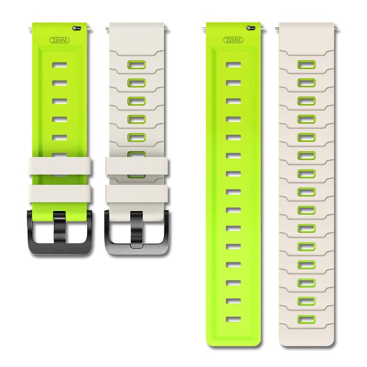 22mm Armour Texture Two Color Silicone Watch Band