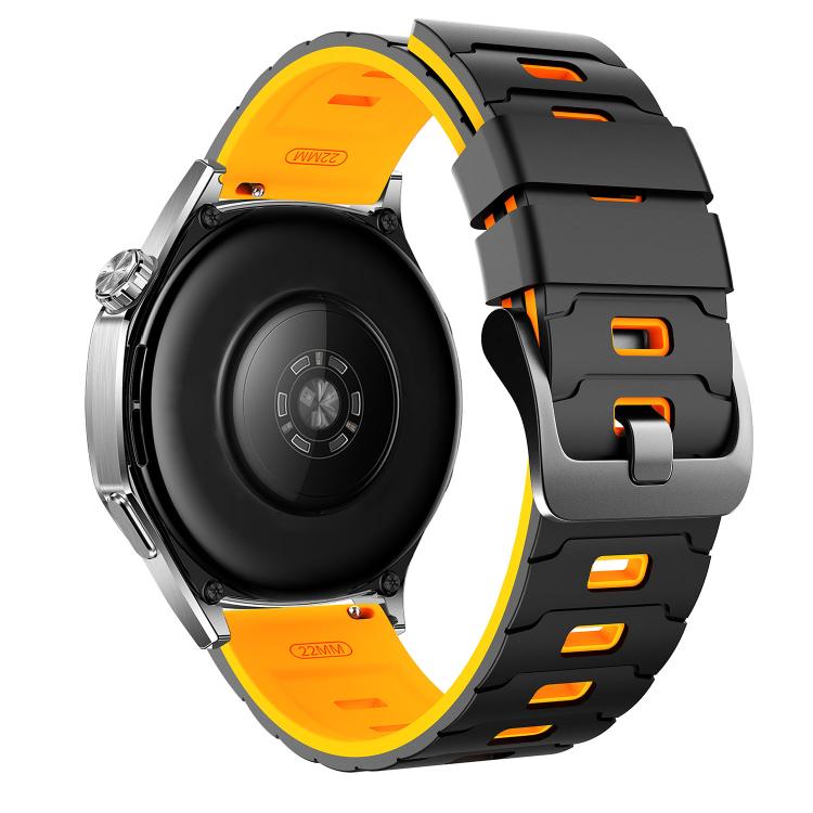22mm Armour Texture Two Color Silicone Watch Band