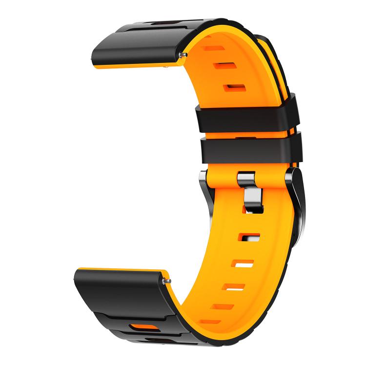 22mm Armour Texture Two Color Silicone Watch Band