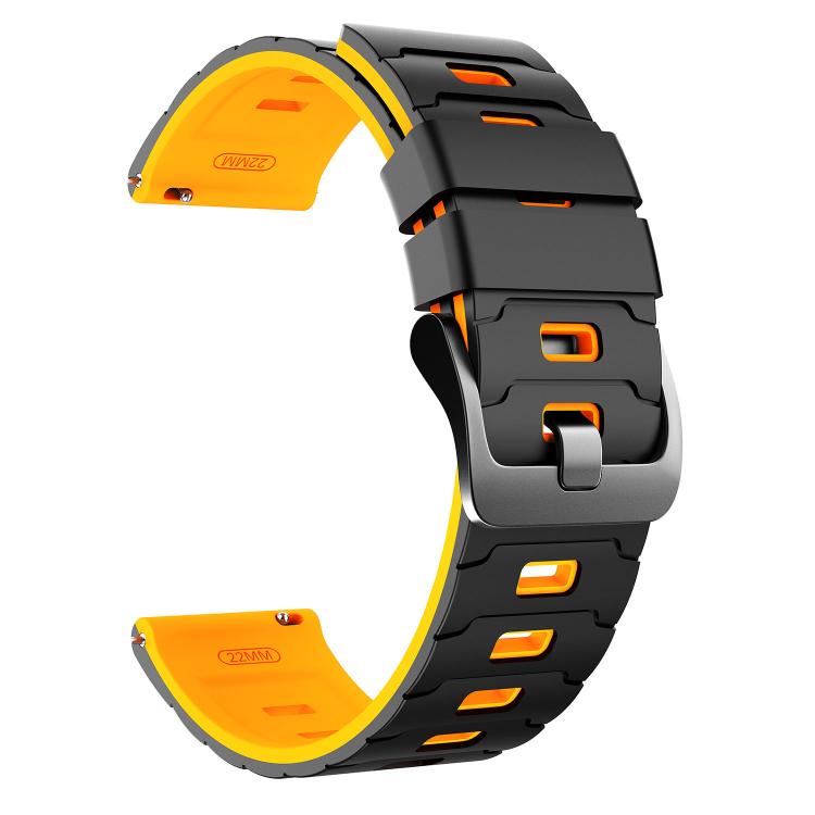 22mm Armour Texture Two Color Silicone Watch Band