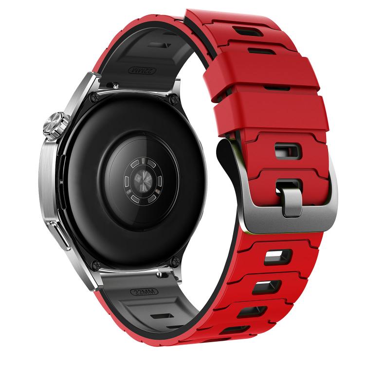 22mm Armour Texture Two Color Silicone Watch Band