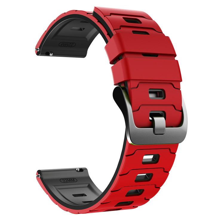 22mm Armour Texture Two Color Silicone Watch Band