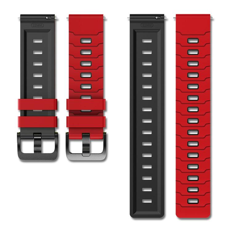 22mm Armour Texture Two Color Silicone Watch Band