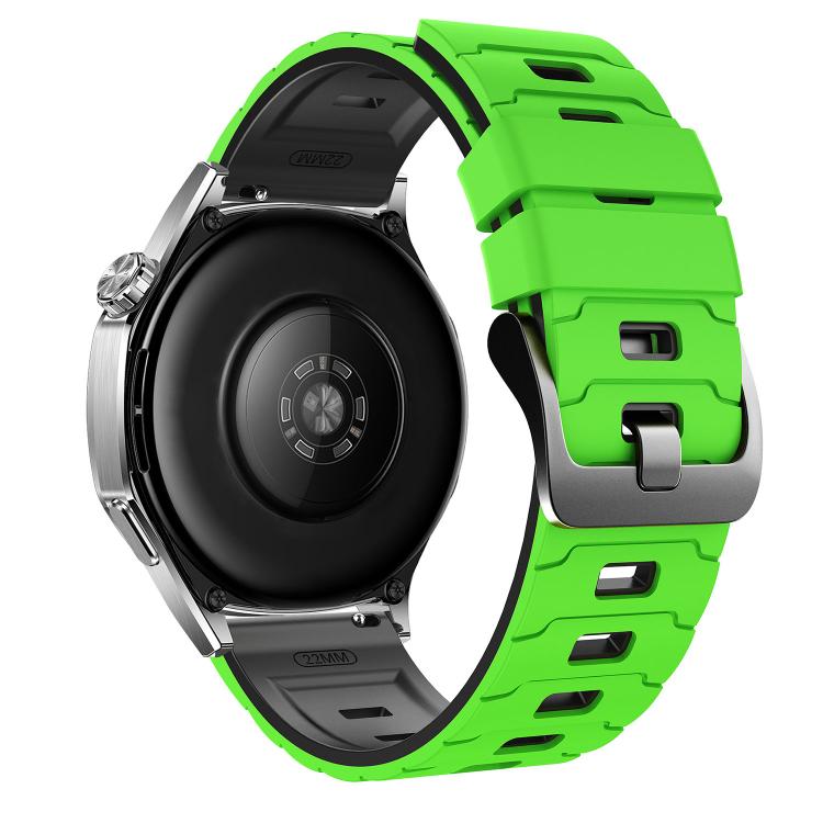 22mm Armour Texture Two Color Silicone Watch Band
