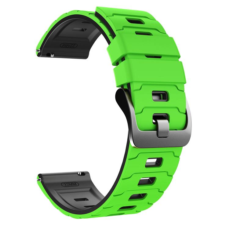 22mm Armour Texture Two Color Silicone Watch Band